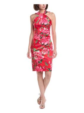 Eliza J. Floral Halter Sheath Dress  sz 4 nwt